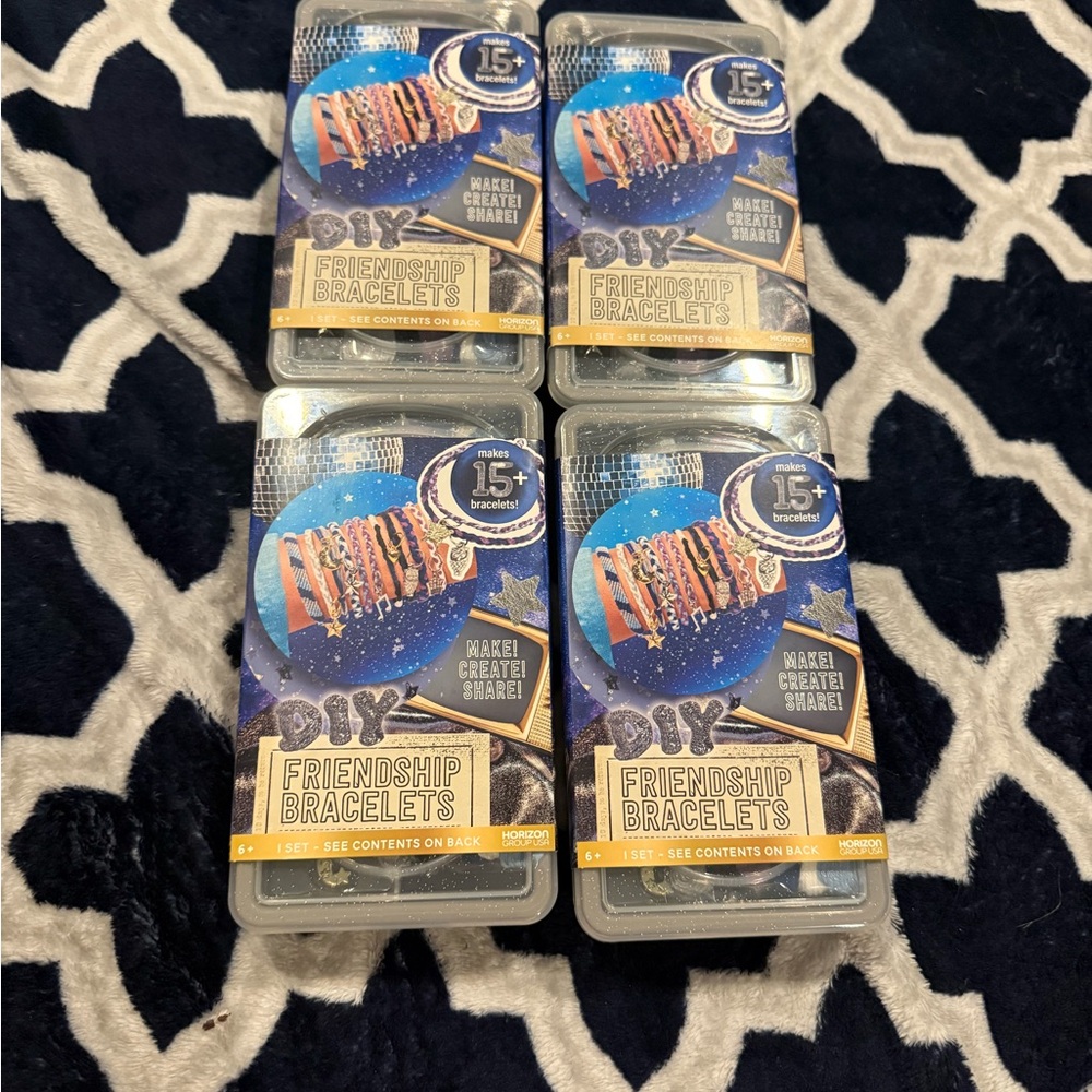 FOUR new blue friendship bracelet kit